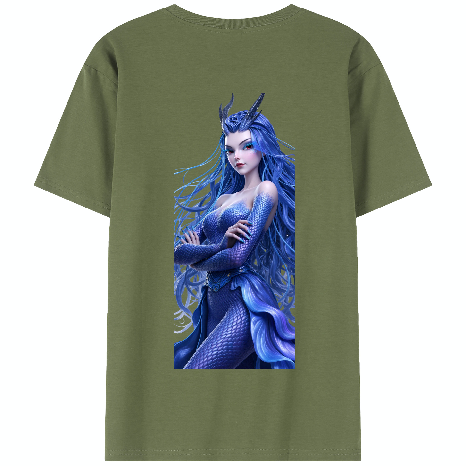 （画像用） Ne Zha 2 ナタ 魔童の大暴れ 綿100％半袖Tシャツ（背面プリント）